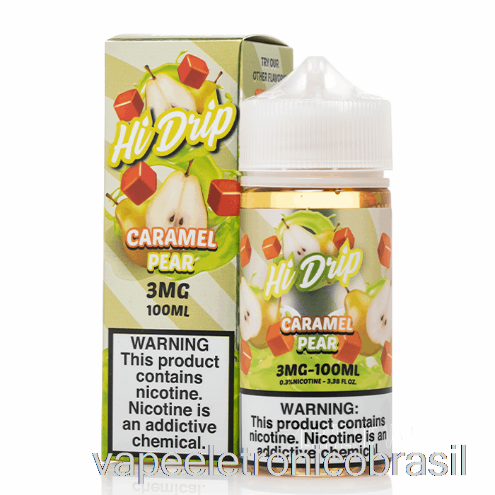 Vape Eletrônico Caramelo Pêra - E-líquidos Hi-drip - 100ml 0mg